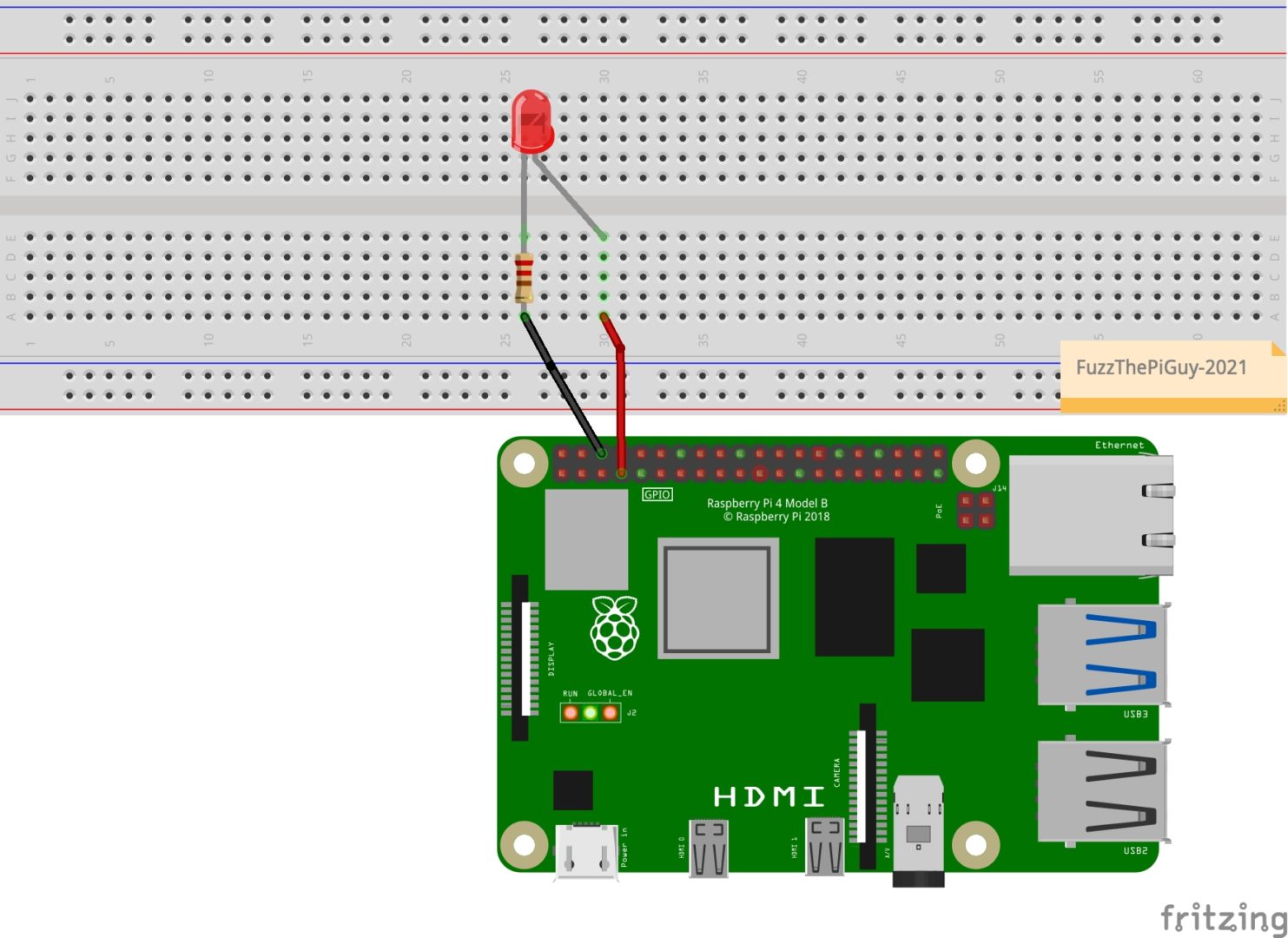 Blink LED To Morse Code – Fuzz The Pi Guy